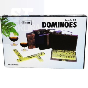 JOGO DE DOMINÓ NA MALETA 28 PEÇAS 08mm (N454)