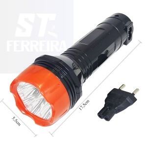 LANTERNA 5+1 LED RECARREGÁVEL (CRS-3207M)